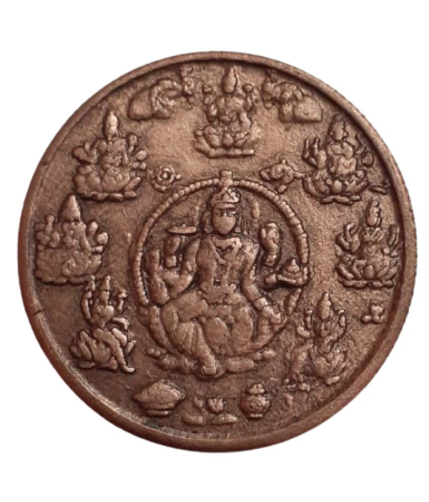     			EXTREMELY RARE OLD VINTAGE EAST INDIA COMPANY 1839 MAA LAXMI BEAUTIFUL RELEGIOUS TEMPLE TOKEN COIN