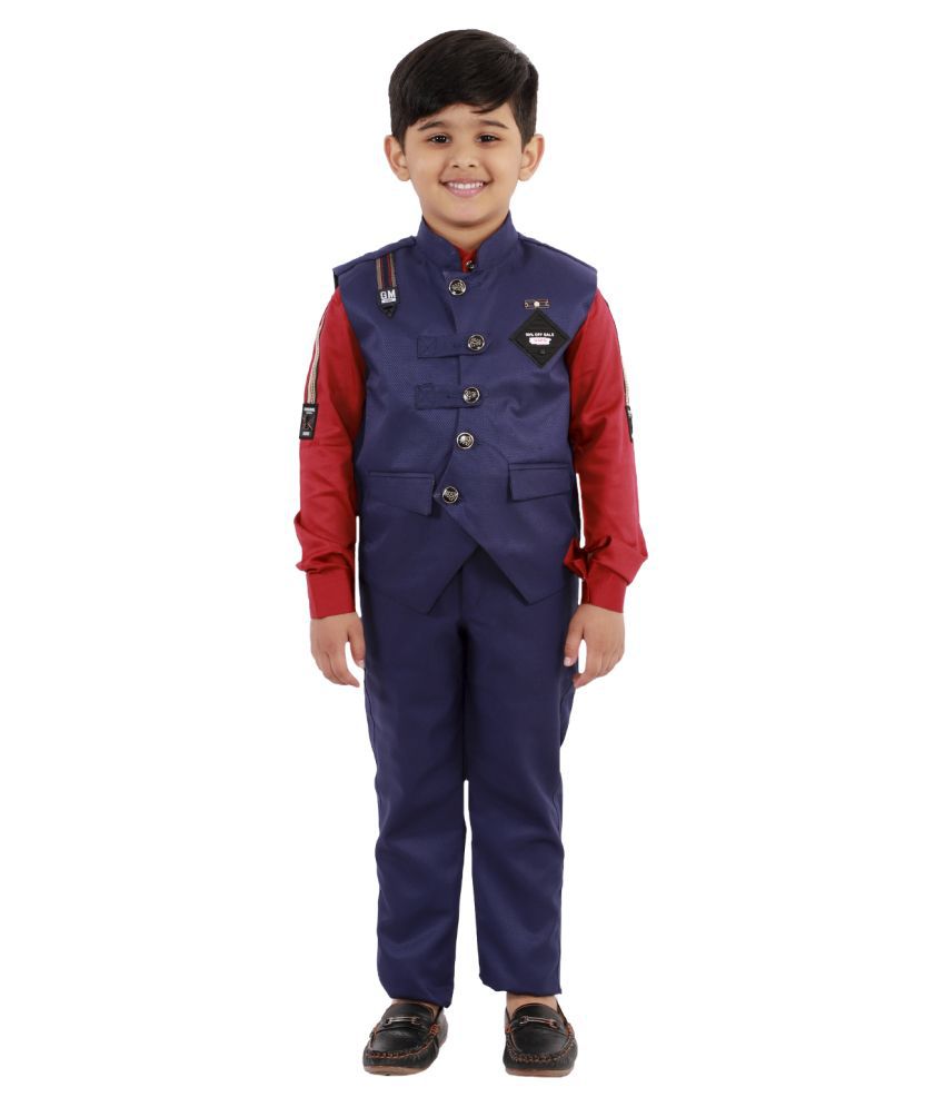     			Fourfolds Boy's 3-Piece Suit
