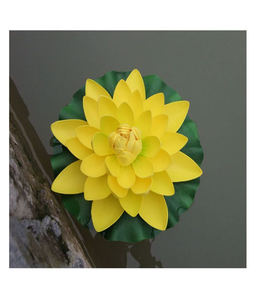 Home Adhya Lotus Yellow Floating Flowers - Pack of 1: Buy Home Adhya ...