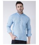 Hangup Linen Regular Fit Men's Casual Shirt - Blue ( Pack of 1 )