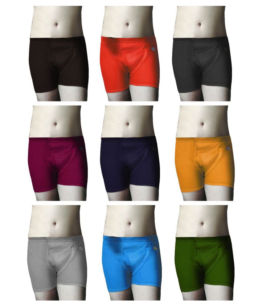     			Rupa Frontline Interlock Cotton Multicolour Inner Elastic Drawers/Underwear for Kids/Boys - Pack of 9