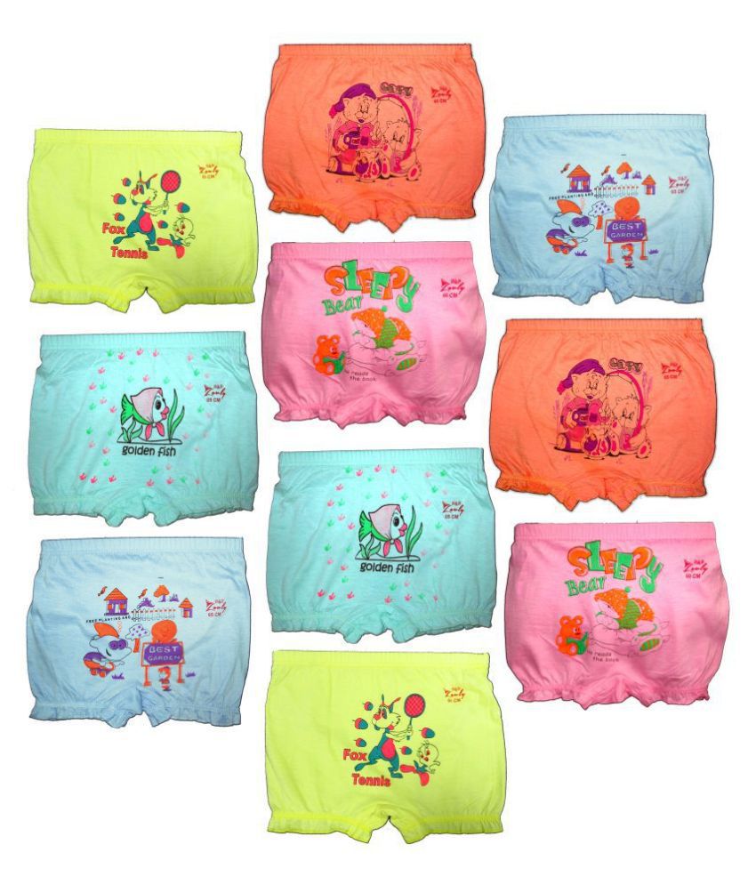     			Girls and Boys Light Color Bloomer drawer Mix Pack( Pack of 10)