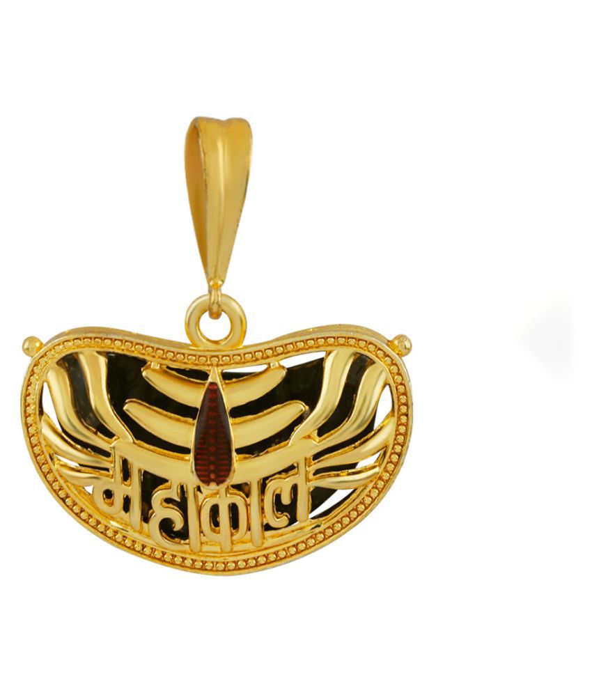     			SILVER SHINE Gold Plated Classic designer Pendant Locket Mahakal Pendant Jewellers For Man And Boy