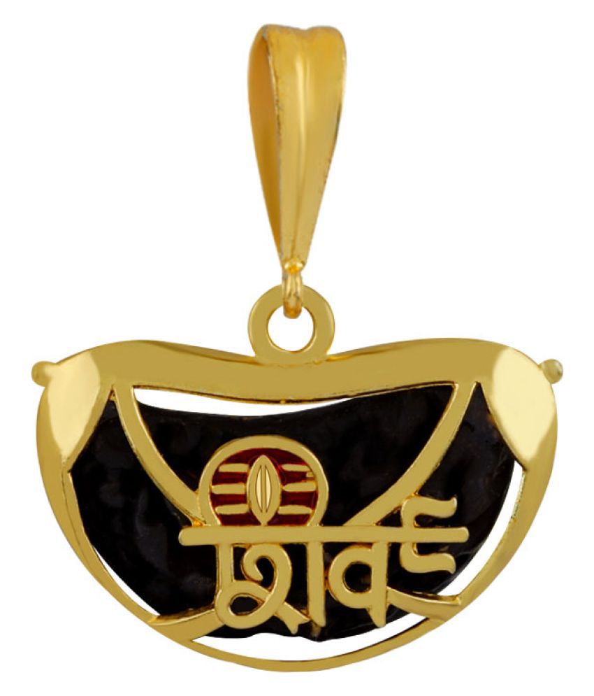     			SILVER SHINE Gold Plated Classic designer Pendant Locket Shiv Trishul Pendant  Jewellers For Man And Boy