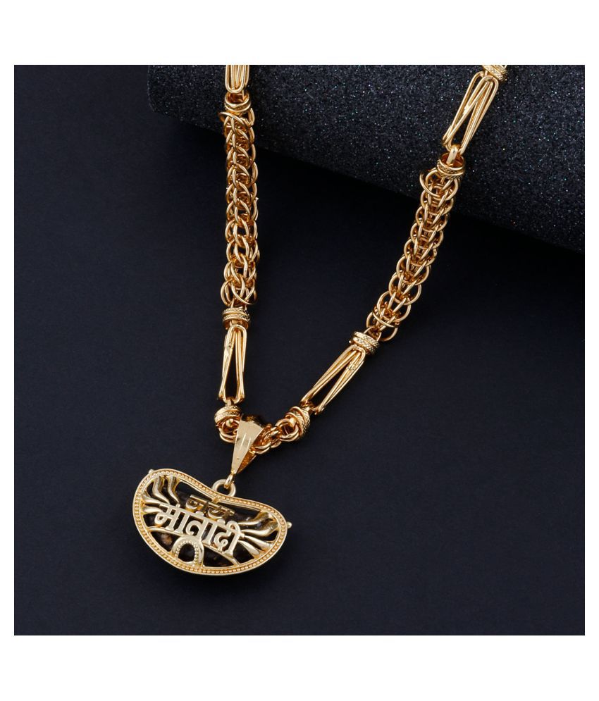 SILVER SHINE Gold Plated designer Party Wear Necklace Jai Mata Di ...