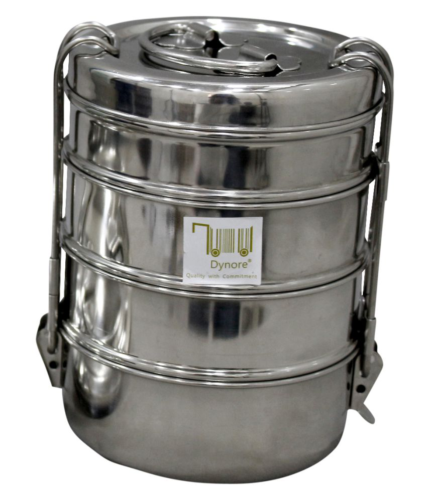     			Dynore Silver Steel Lunch Box