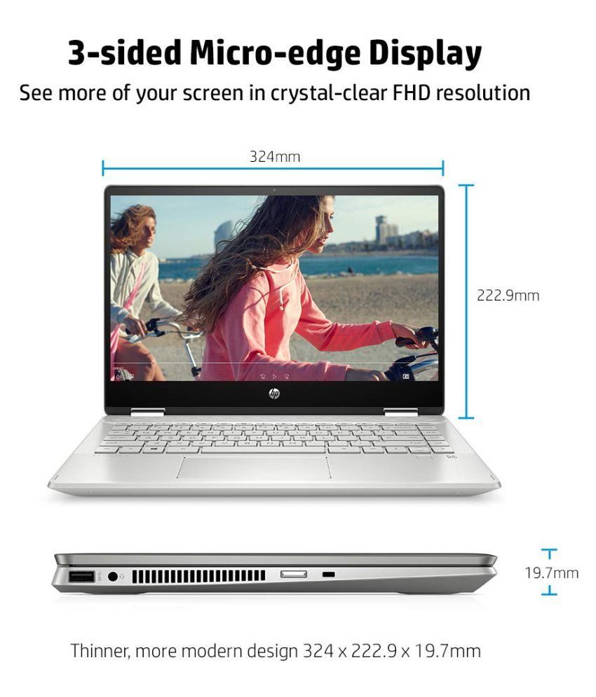 HP Pavilion x360 2021 14 #034; FHD Touchscreen Laptop, 11th Gen Core i5, 8 GB RAM, 512 GB SSD, 2 in 1 Convertible, Windows 10, MS Office, Finger Prin