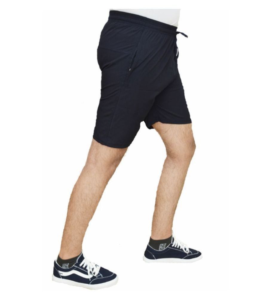 Forbro Black Polyester Lycra Fitness Shorts Buy Forbro Black