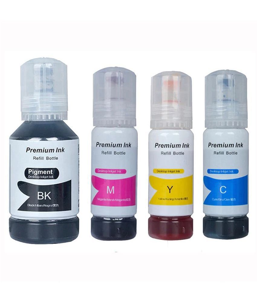 Jimigo For Epson 001 L4160 Multicolor Pack Of 4 Ink Bottle For Refill Ink For Epson 001003 3018