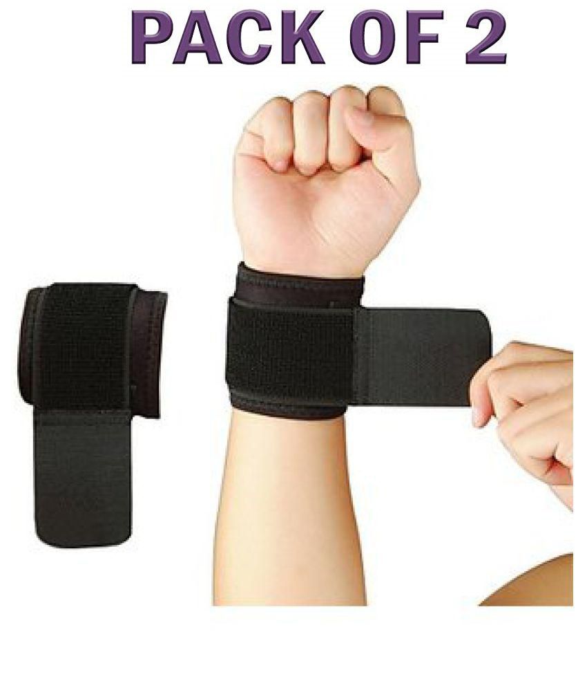 NS & SkySon Wrist Support & Sports Use Wrist Support Free Size - Pack of 2