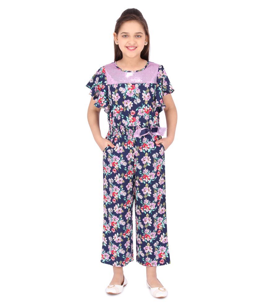     			Cutecumber - Navy Blue Polyester Girls Jumpsuit ( Pack of 1 )