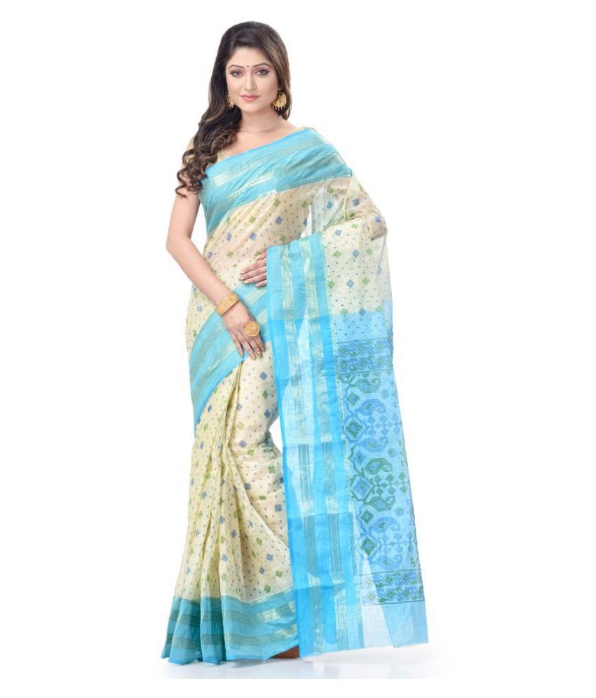Desh Bidesh - Multicolor Cotton Saree Without Blouse Piece (Pack of 1)