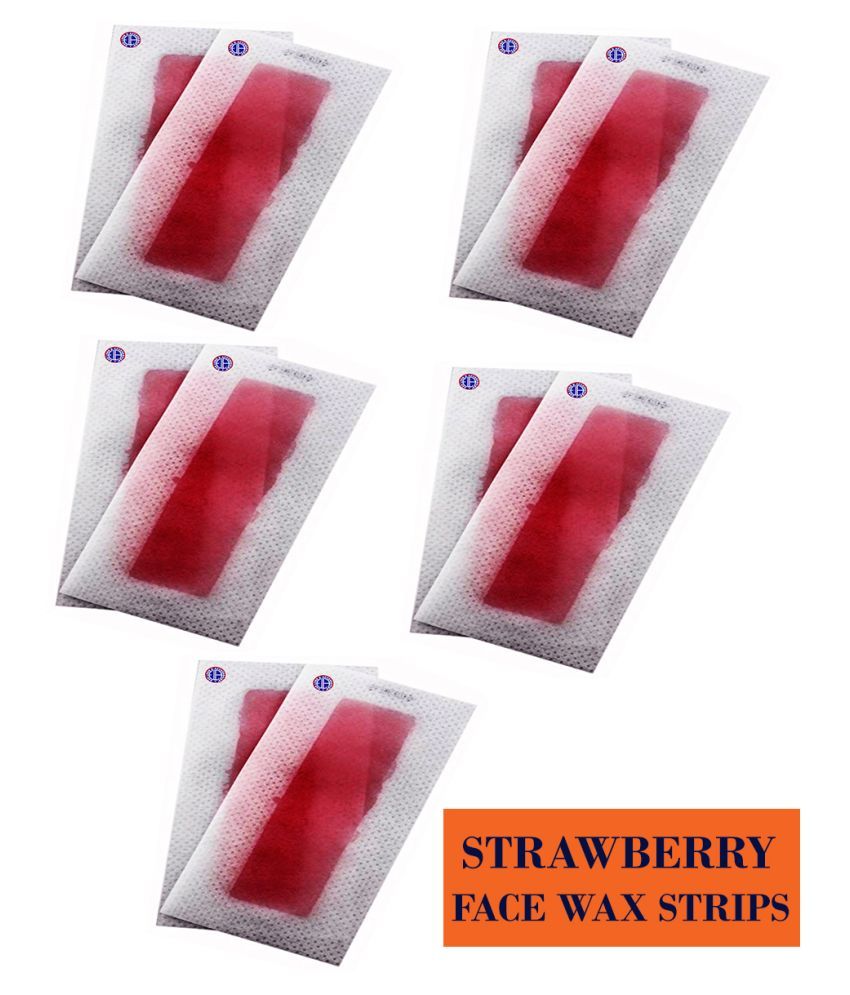 Ear Lobe & Accessories Strawberry Face Wax Strips 10strips ( 20pcs