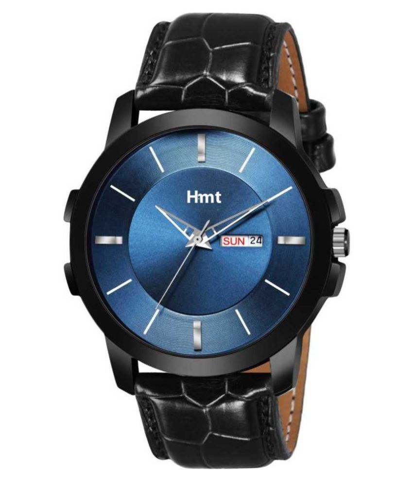     			HAMT HT-GR001-BLU-BLK Leather Analog Men's Watch