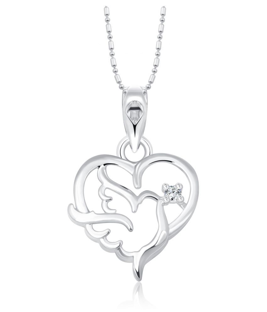     			Vighnaharta Plated Broken Heart Couple Heart Shape Break Valentines Day Gifts Fashion Chain Pendant Locket Necklace Gifts Jewelry-  VFJ1305PR