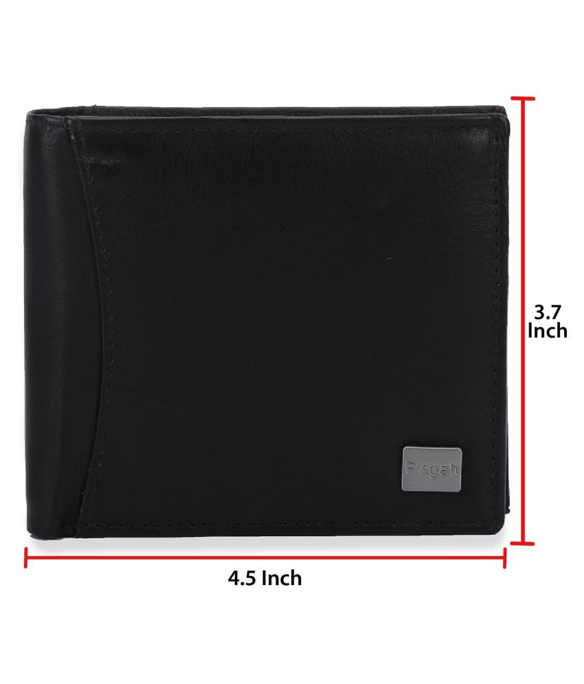 Pisgah Leather Black Casual Anti-theft Wallet: Buy Online at Low Price ...