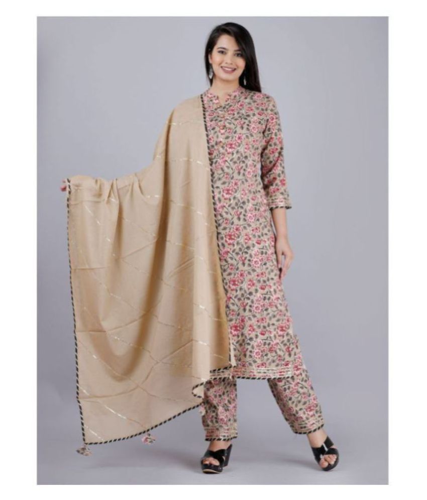     			MAUKA Rayon Kurti With Pants - Stitched Suit