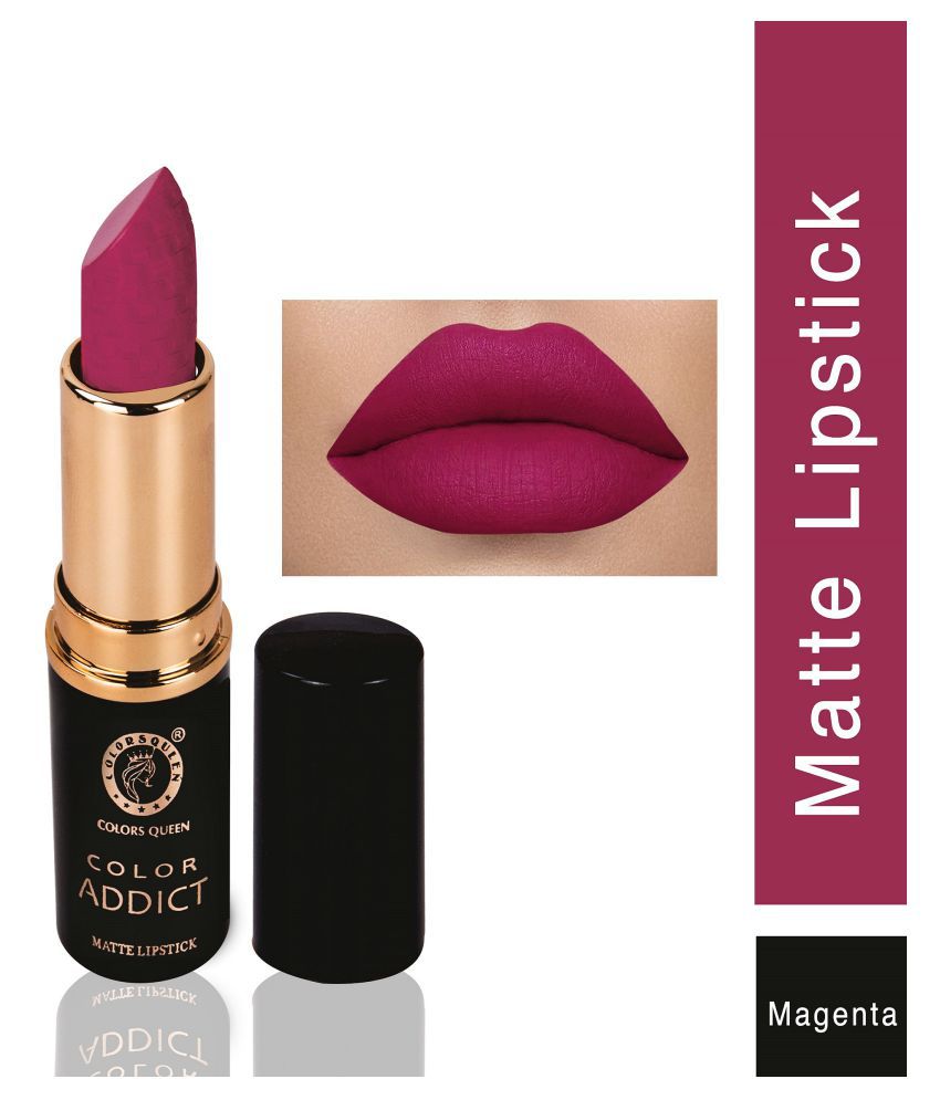     			Colors Queen Color Addict Long Lasting Matte Lipstick (Magenta) 5g