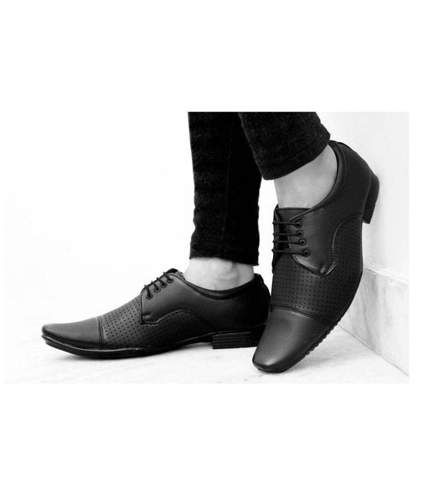     			Aadi Non-Leather Black Formal Shoes