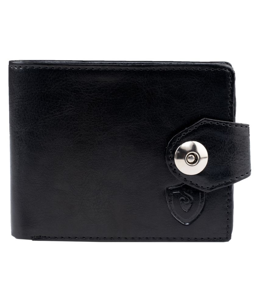     			Keviv Leather Black Casual Regular Wallet