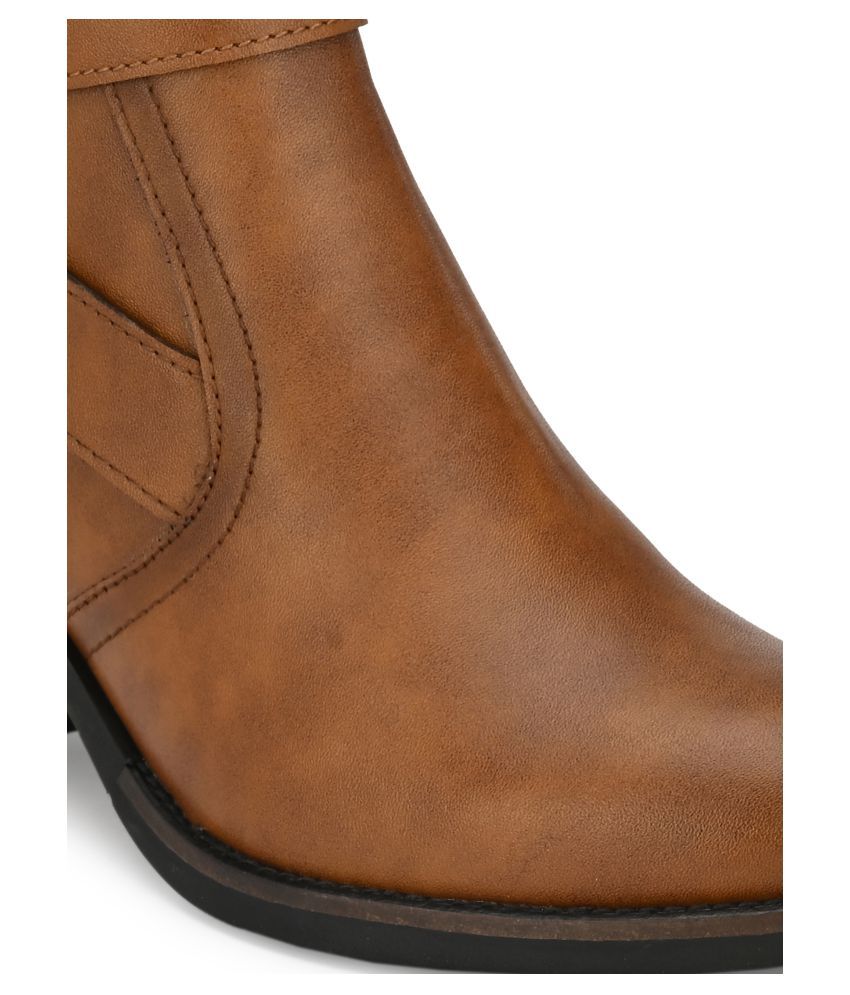tan ankle bootie