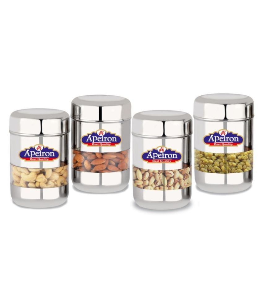     			APEIRON Steel Food Container Set of 4 750 mL