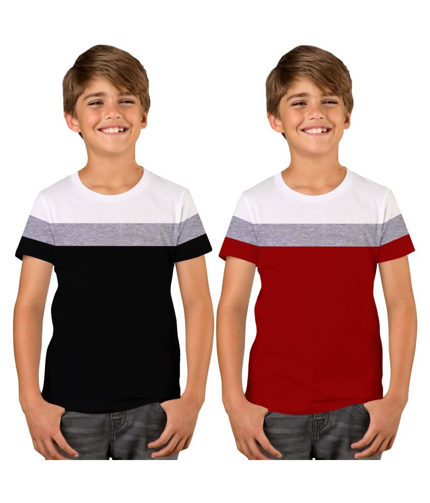 Luke and Lilly - Multicolor Cotton Boy's T-Shirt ( Pack of 2 )