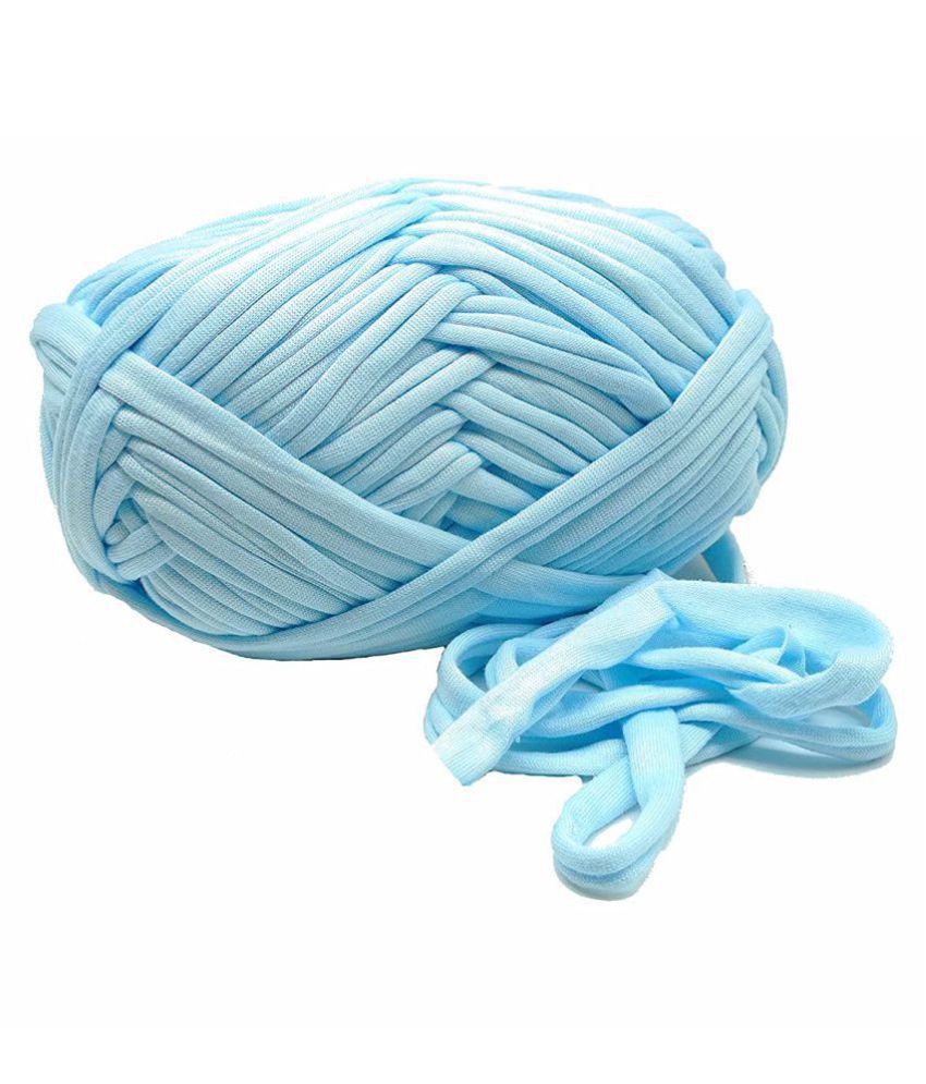     			T-Shirt Yarn Carpet, Knitting Yarn for Hand DIY Bag Blanket Cushion Crocheting Projects TSH New 100 GMS (Sky FEROZI)