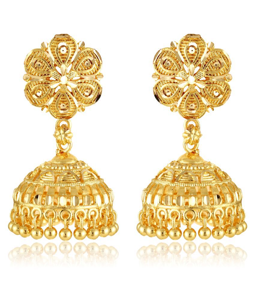     			Vighnaharta wedding and Party wear Gold Plated alloy jhumki Earring for Women and Girls (VFJ1265ERG)