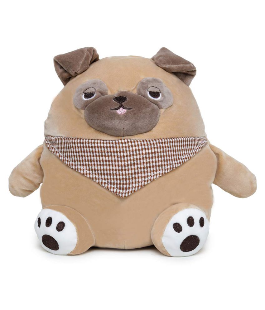 Webby Soft Animal Plush Dog Toy, Beige 30cm