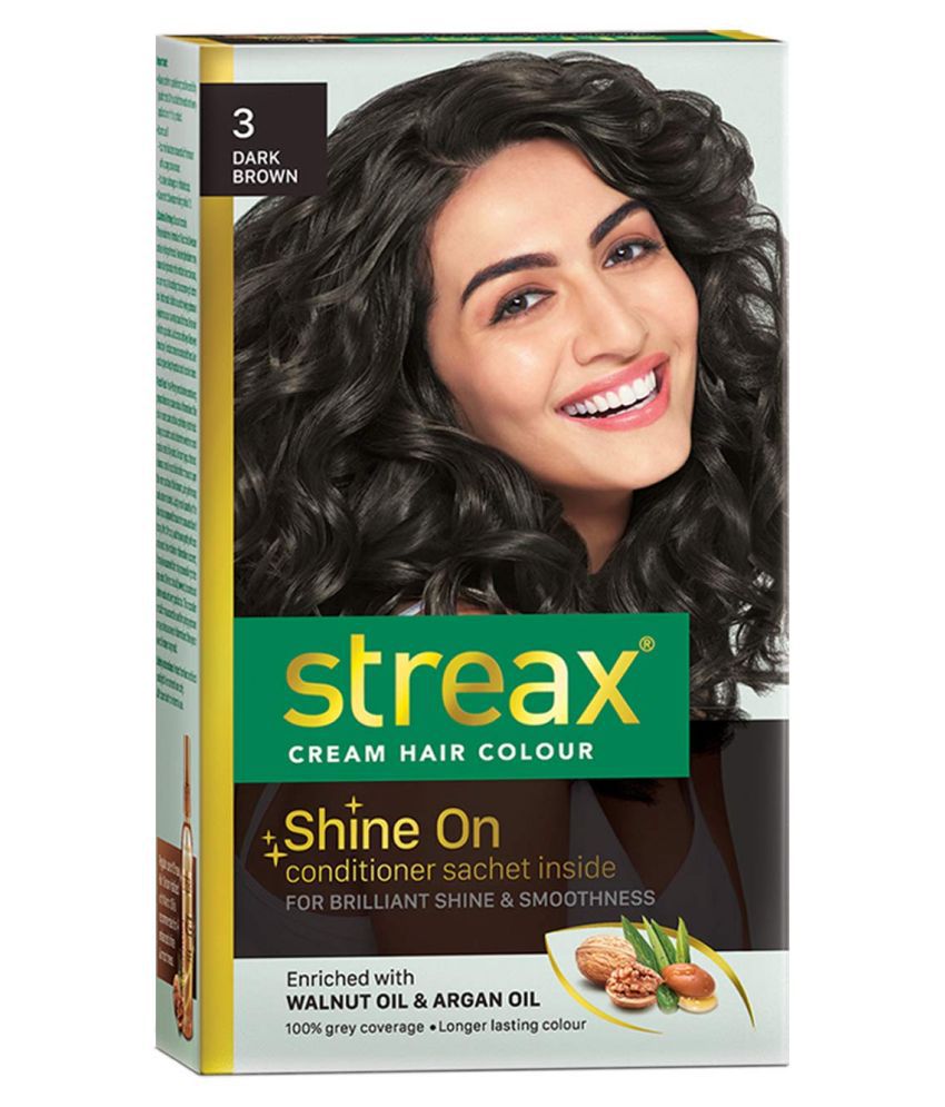 Streax Cream Permanent Hair Color Dark Brown 3 - 60 mL Pack of 4: Buy  Streax Cream Permanent Hair Color Dark Brown 3 - 60 mL Pack of 4 at Best  Prices in India - Snapdeal
