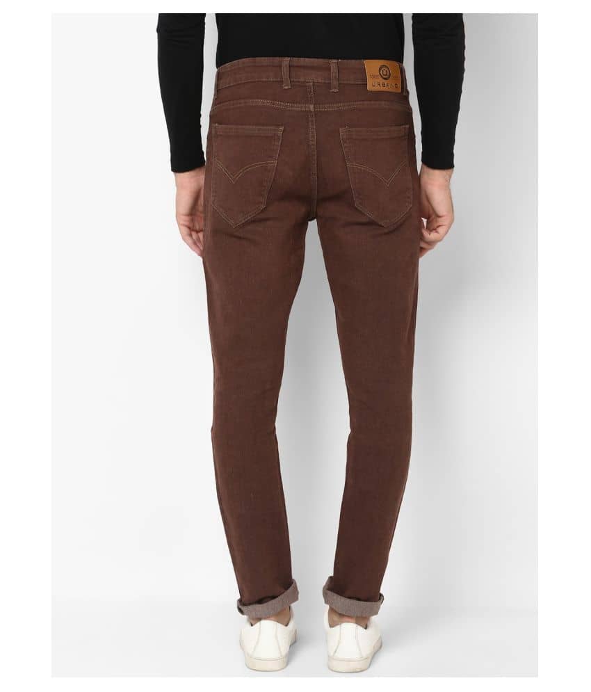 Urbano Fashion Brown Slim Jeans - Buy Urbano Fashion Brown Slim Jeans