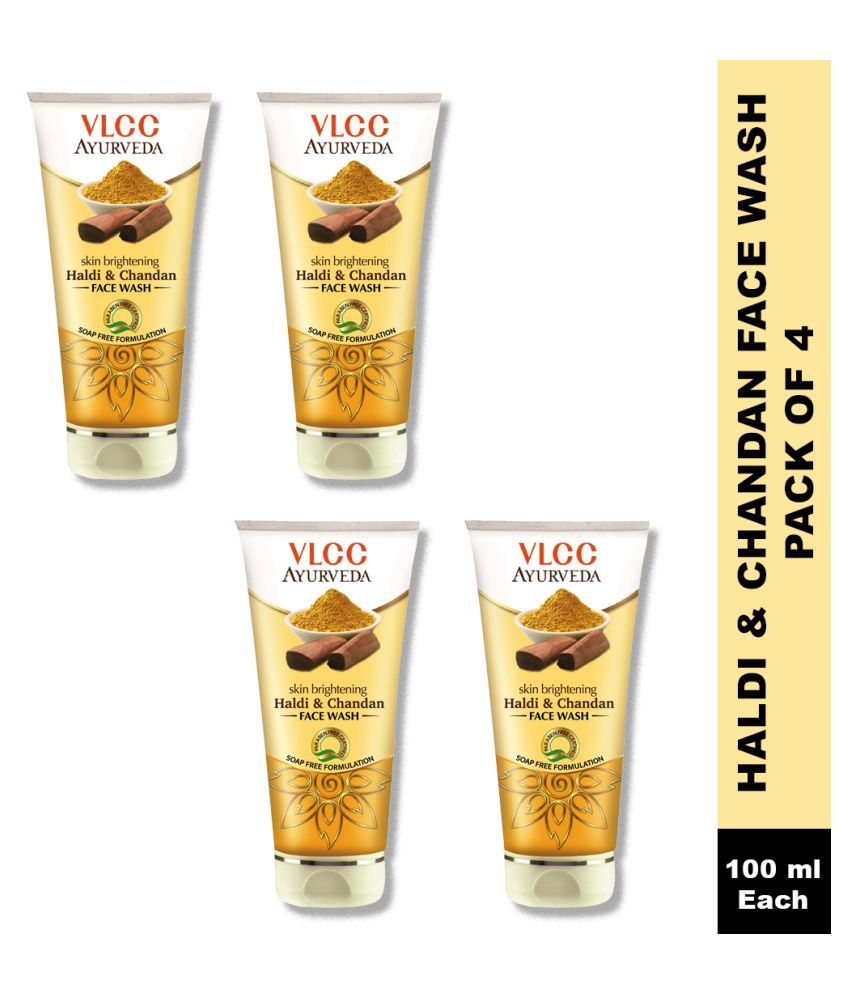     			VLCC Ayurveda Skin Brightening Haldi & Chandan Face Wash 100 ml (Pack of 4)