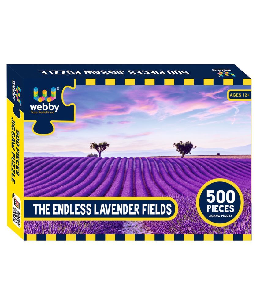     			Webby The Endless Lavender Fields Cardboard Jigsaw Puzzle, 500 Pieces