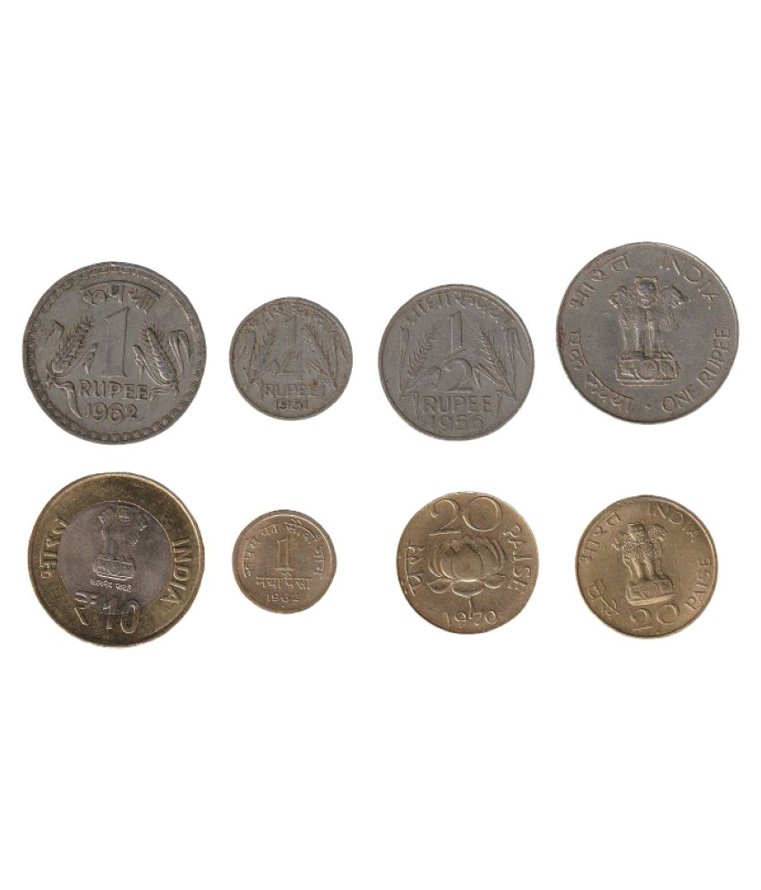 8 Indian Coins Mix Year Coin Collection Collectors choice Pack Buy 8
