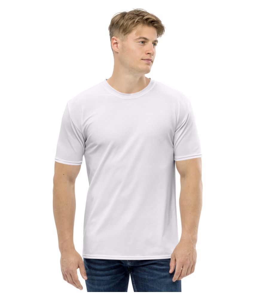 CLOTHINKHUB Polyester White Solids T-Shirt - Buy CLOTHINKHUB Polyester ...