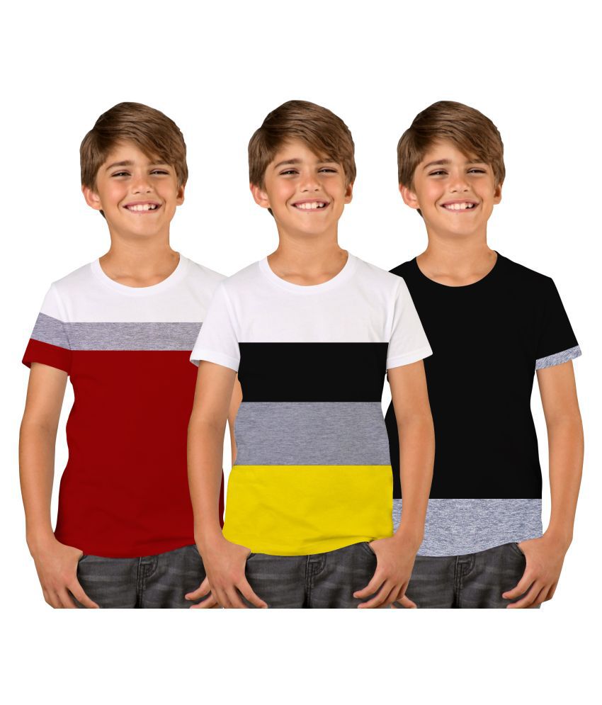Luke and Lilly - Multicolor Cotton Boy's T-Shirt ( Pack of 3 )
