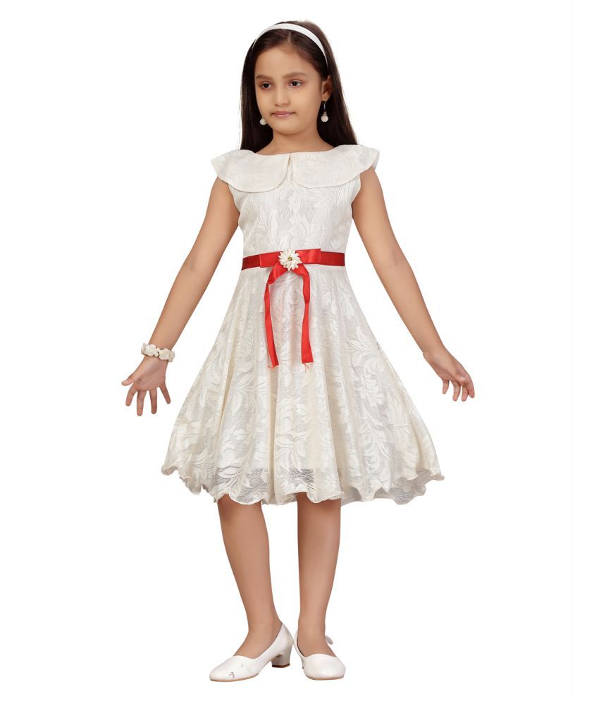 cream colour frock