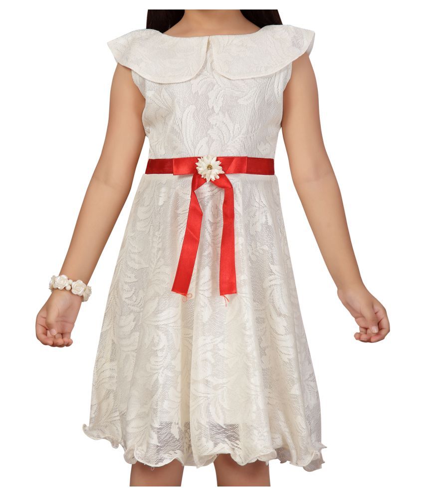 cream colour frock
