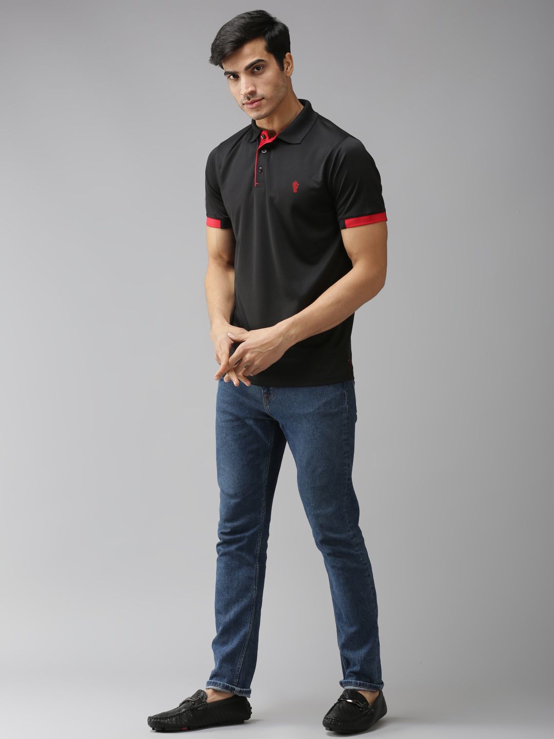 Buy EPPE - Black Polyester Regular Fit Men's Sports Polo T-Shirt ( Pack ...