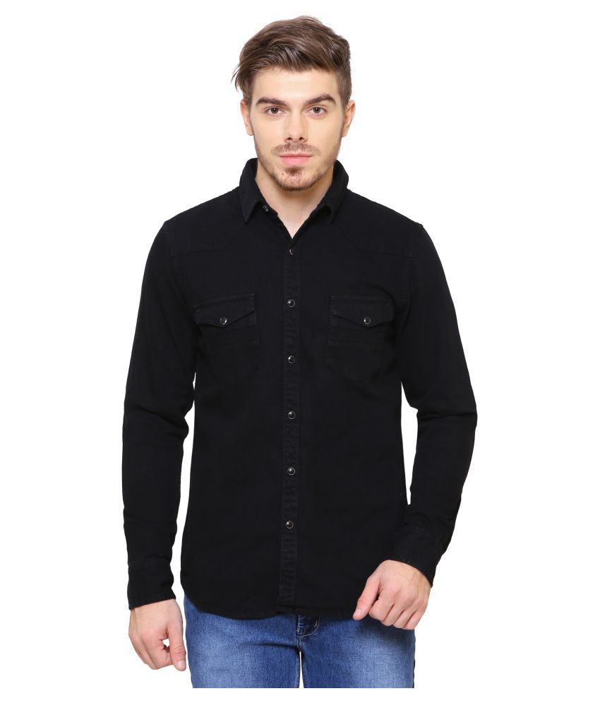     			Kuons Avenue Denim Black Shirt