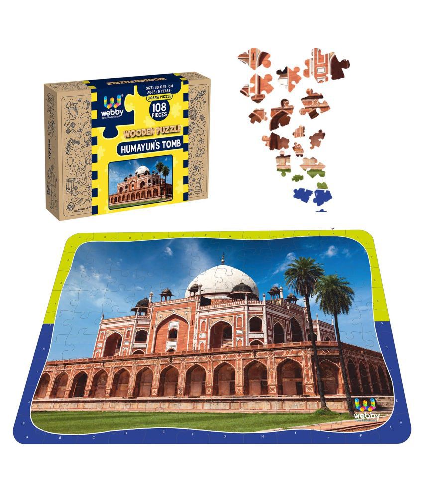     			Webby Humayun's Tomb Wooden Jigsaw Puzzle, 108 Pieces