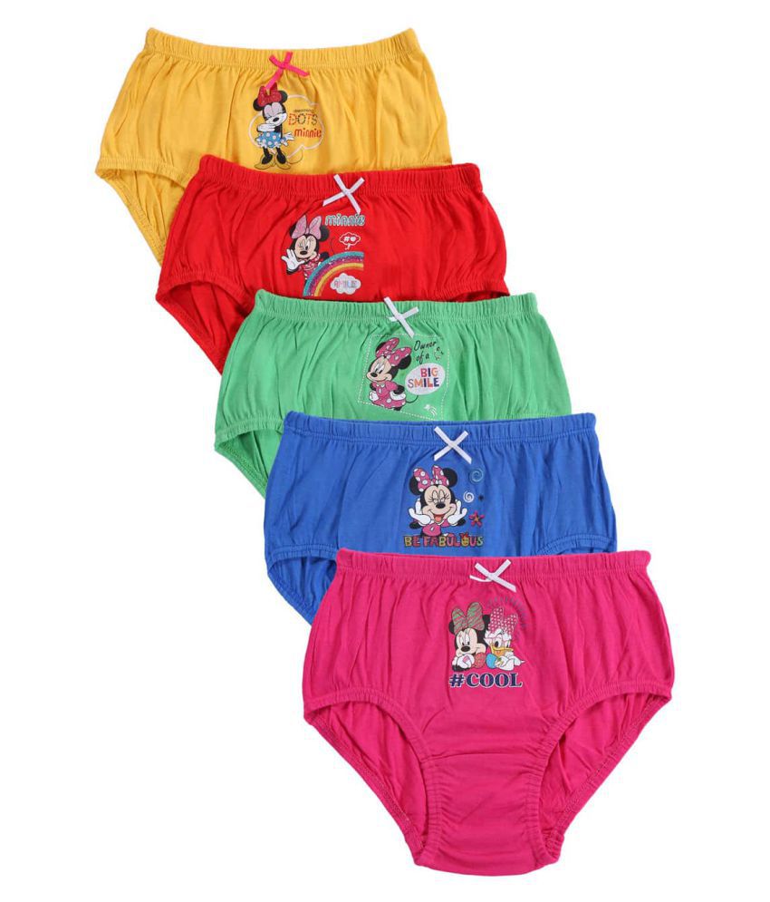     			Bodycare Kids Girls Assorted coloured Minnie & Friends Printed Panties Pack Of 5