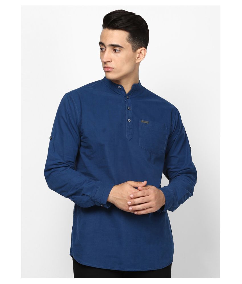     			Urbano Fashion 100 Percent Cotton Blue Shirt