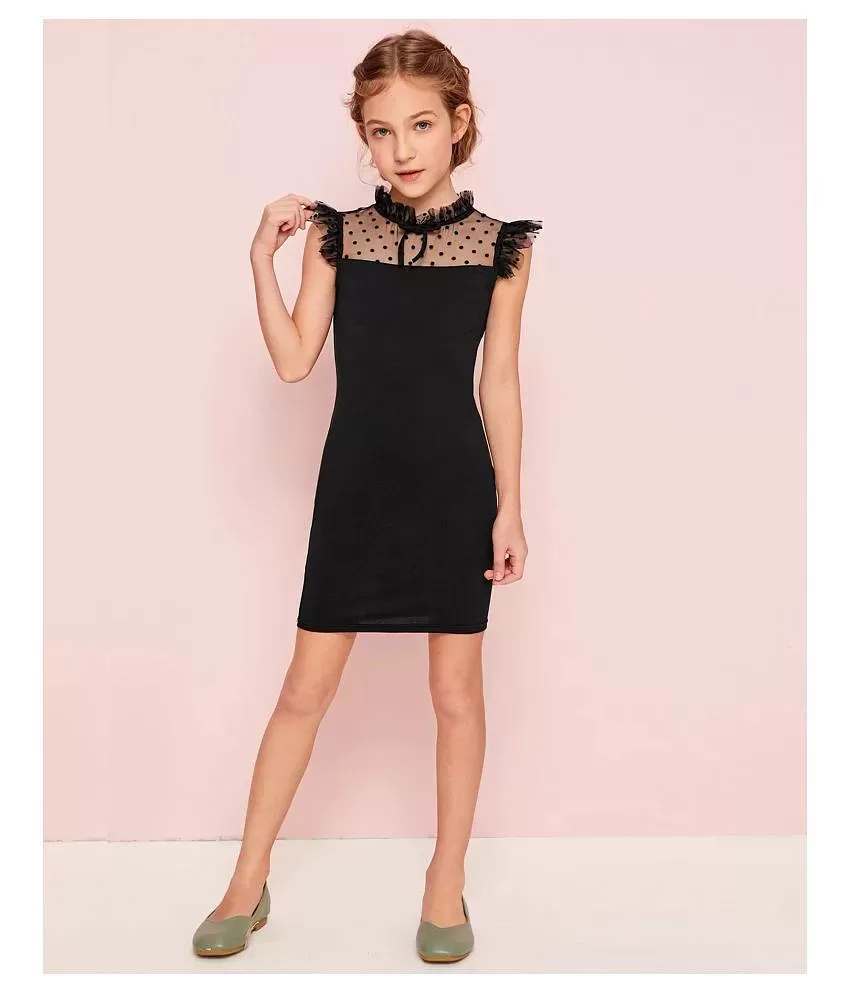 Amazon.com: Girls Spaghetti Strap Bodycon Mini Dress Summer Sleeveless  Ruched Short Tight Pencil Dresses Black 8 Years : Clothing, Shoes & Jewelry