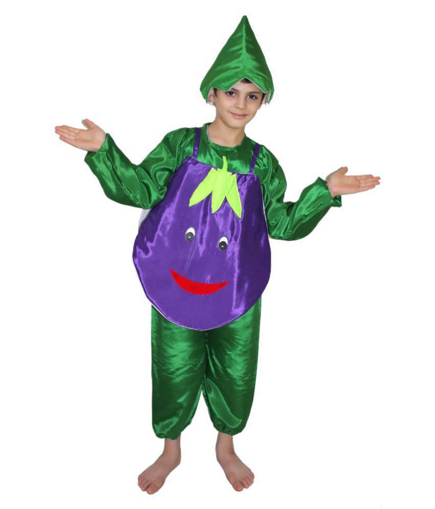     			Kaku Fancy Dresses Brinjal Vegetables Costume For Kids School Annual function/Theme Party/Competition/Stage Shows Dress