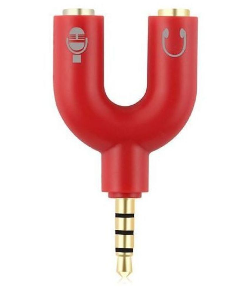 GADGETSMORE Headset Adapter Kit U Shape 3.5mm Y Splitter for Audio