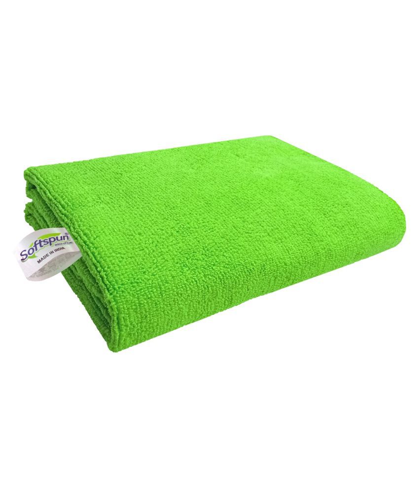     			SOFTSPUN Microfiber Hair and Face Care Towel 40X40 cm 340 GSM (Set of 1, green)