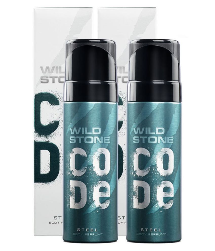     			Wild Stone Code Steel Combo Body Spray - For Men (300 ml, Pack of 2)