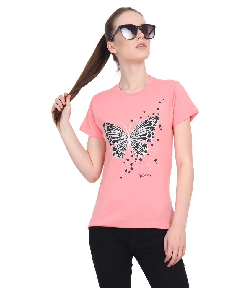 Buy Rebecca Cotton Pink T Shirts Online At Best Prices In India Snapdeal